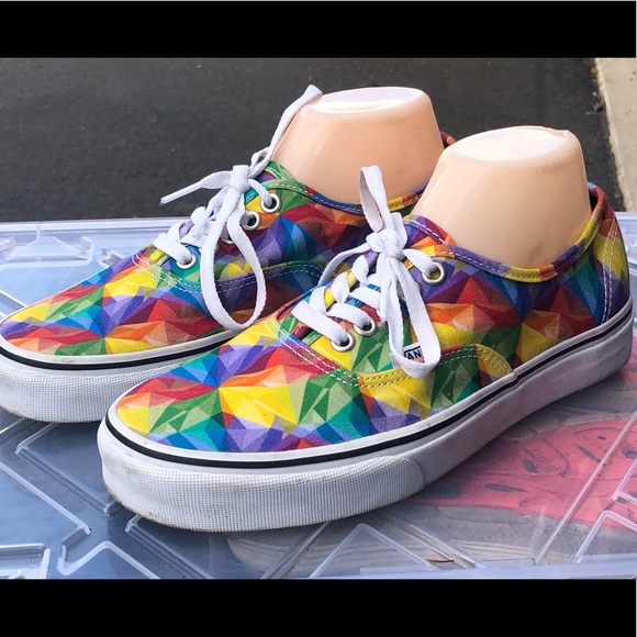 rainbow vans laces